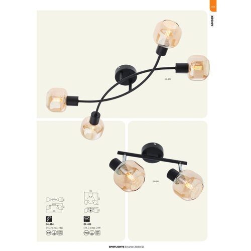  Redo 04-483 - Zidno spot svetlo AMBER 1xE14/28W/230V Slike