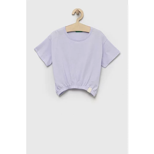 United Colors Of Benetton Otroška kratka majica vijolična barva