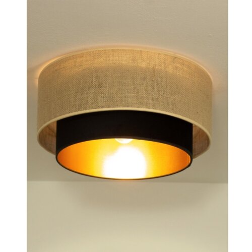 plafonsko svetlo sarta 1xE27/60W/230V prečnik 45 cm crna/juta Slike