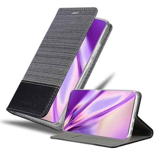Cadorabo Case, združljiv s Samsungom v sivi črni barvi - za&amp;scaron;čitni pokrov z magnetnim zapiranjem, stoječo funkcijo in režo za kartico, (20566578) Slike