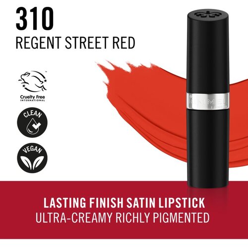 Rimmel London Lasting Finish dolgoobstojna &amp;scaron;minka odtenek 310 Regent Street Red 4 g Slike