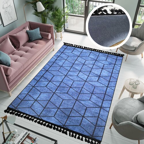 ARMONIA tepih 160cm x 230cm Kocka, Plavi Cene