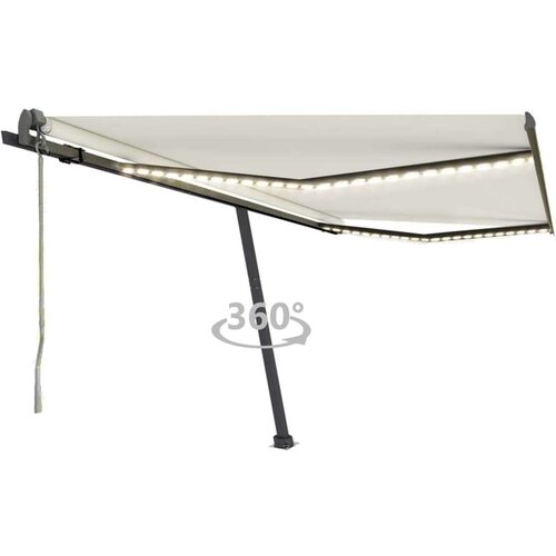  Avtomatska tenda LED + senzor 450x300 cm krem, (20702724) Cene