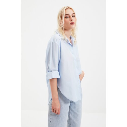 Trendyol Blue Loose Fit Shirt Slike