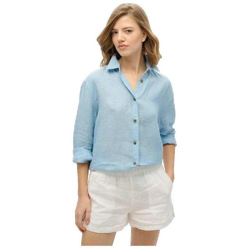 Superdry Srajce & Bluze Chemise manches longues Casual Boyfriend Modra Cene