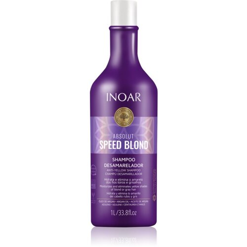INOAR Absolut Speed Blond &amp;scaron;ampon za blond lase za nevtralizacijo rumenih odtenkov 1000 ml Slike