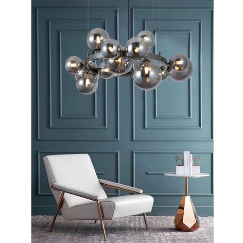 Wofi 5014-1505W - led luster na sajli villa 15xG9/3W/230V crna Slike
