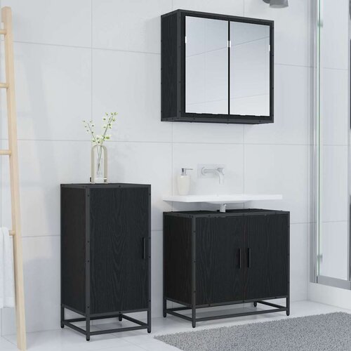 vidaXL Kreveta Crni hrast 35 x 35.5 x 76 cm Konstruirano drvo Cijene