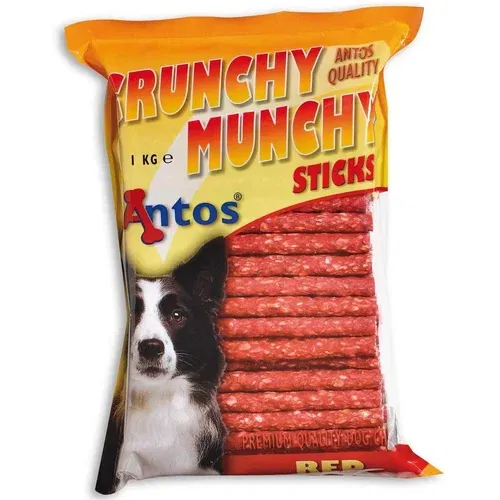 ANTOS priboljški - crunchy munchy palčke za pse, govedina, rdeče 1 kg