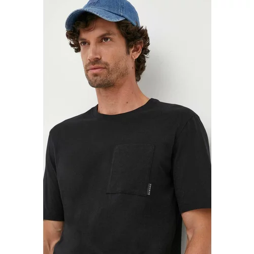 Sisley Pamučna majica boja: crna, bez uzorka