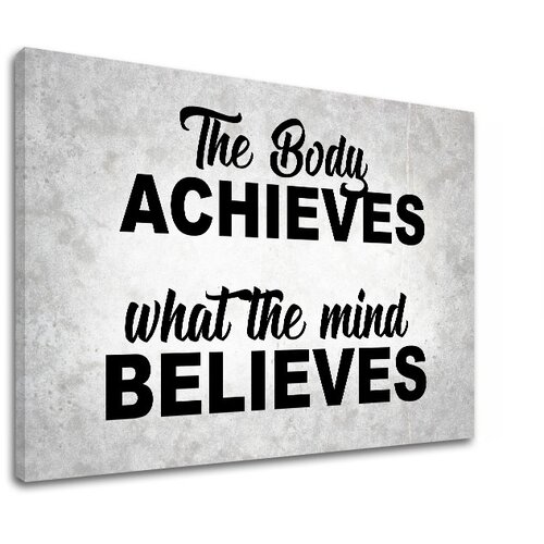  Motivacijska slika na platnu The body achieves_002 (moderne) Slike
