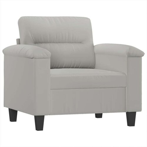  4-dijelni set sofa s jastucima svjetlosivi od mikrovlakana Slike