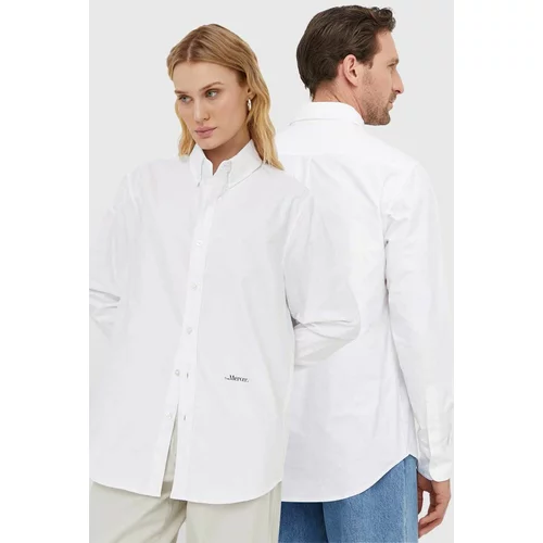 Mercer Amsterdam Bombažna srajca bela barva