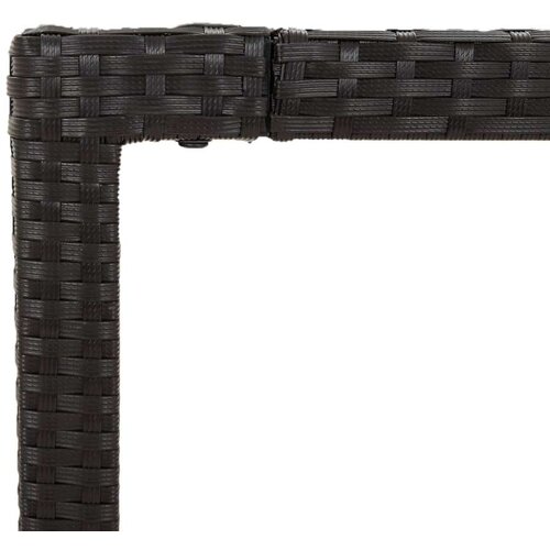 vidaXL Vrtna jedilna garnitura 5-delna z blazinami črn poli ratan, (21112810) Cene