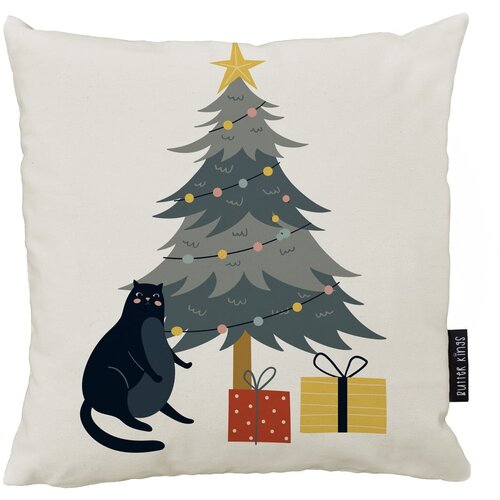 Butter Kings božićni ukrasni jastuk 50x50 cm Crazy Cat Xmas Slike