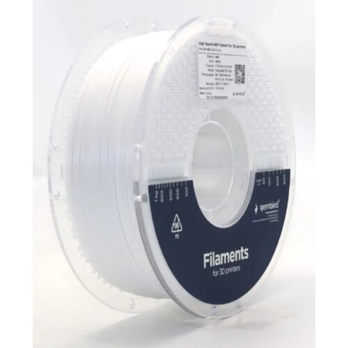 Gembird 3DP-ABS1.75HY-01-W abs filament velike brzine za 3D štampač 1.75mm, kotur 1KG white Cene