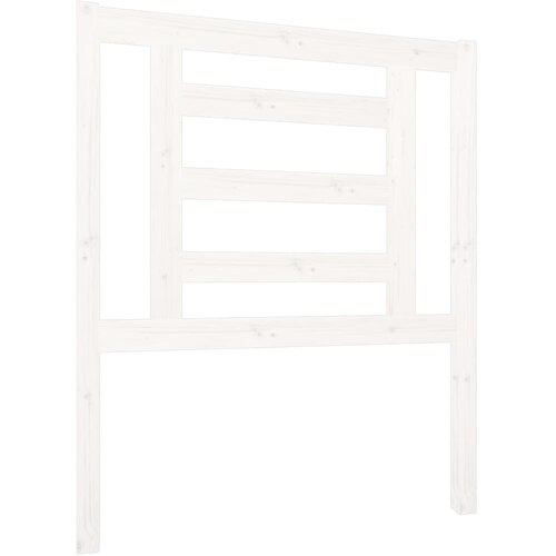 VidaXL Posteljno vzglavje belo 81x4x100 cm trdna borovina, (20643858) Slike