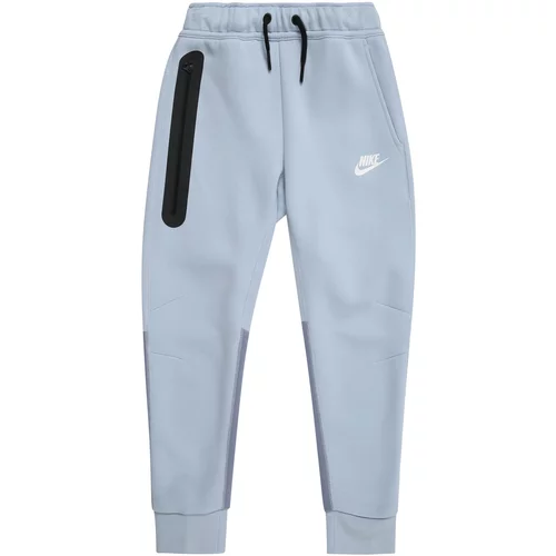 Nike Sportswear Hlače 'TECH FLC' opal / golublje plava / crna / bijela