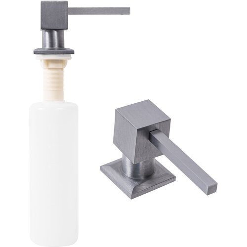 Rea Dozator tekočine za umivalnik nickel brush square INOX Slike