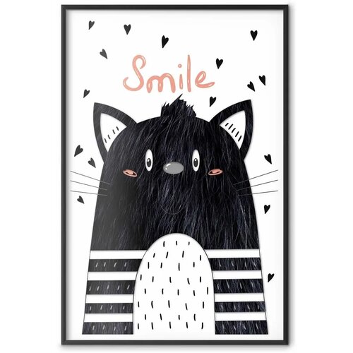  Plakat - Smile 29.7x42 Crni okvir Cijene