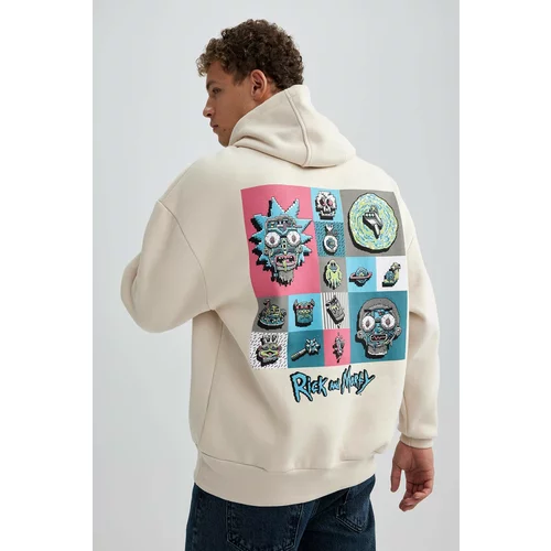 Defacto Oversize Fit Rick and Morty Licensed Printed Long Sleeve Sweatshirt