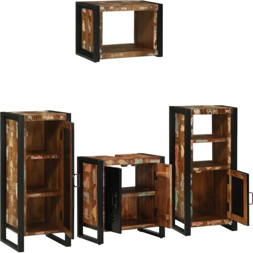 VidaXL Set namje&amp;scaron;taja za kupaonicu 4 pcs Čvrsto reciklirano drvo Slike