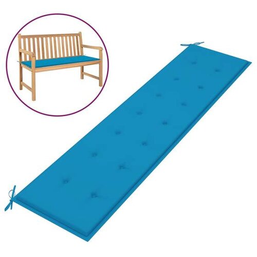  Jastuk za vrtnu klupu plavi 200 x 50 x 3 cm od tkanine Oxford Cijene