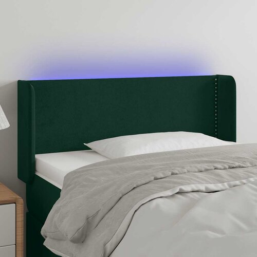  LED uzglavlje tamnozeleno 103x16x78/88 cm baršunasto Cene