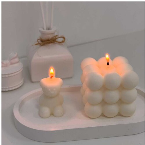 Candle Desire Mirisna sveća - Bubble kocka i medvedić Slike