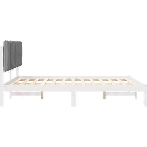 Krevetni okvir s tapiciranim uzglavljem Svijetlo siva Svjetlosiva 205.5 x 165.5 x 84.5 cm Slike