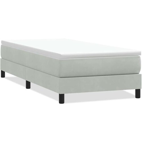 Box Spring krevet bez madracem svijetlo sivi 100x220 cm bar&amp;scaron;un Slike