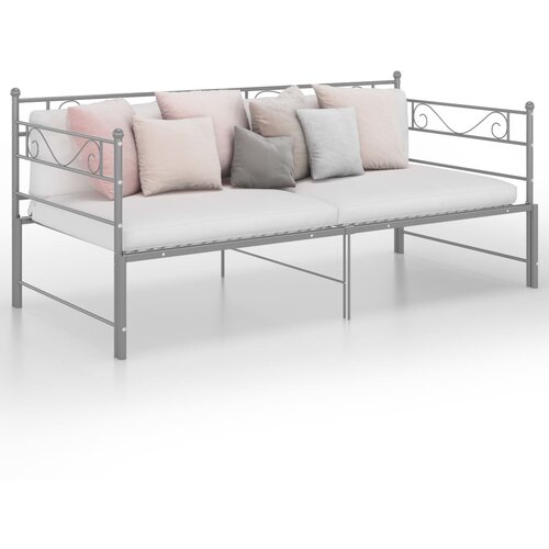 vidaXL Okvir za krevet na razvlačenje sivi metalni 90 x 200 cm Cijene