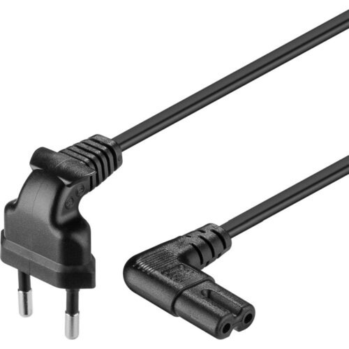 Goobay Wentronic Netzkabel, 2m, z vogalnim vtičem, črna, 97350, (20786874) Cene