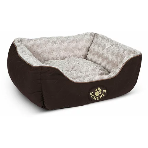 Plaček Pet Products Temno rjava plišasta postelja za pse 40x50 cm Scruffs Wilton –
