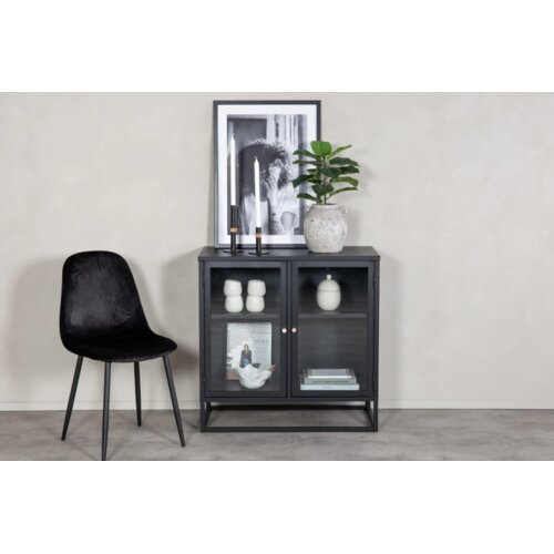 Venture Home vitrina Bakal 85 × 40 × 85 cm, crna Cene
