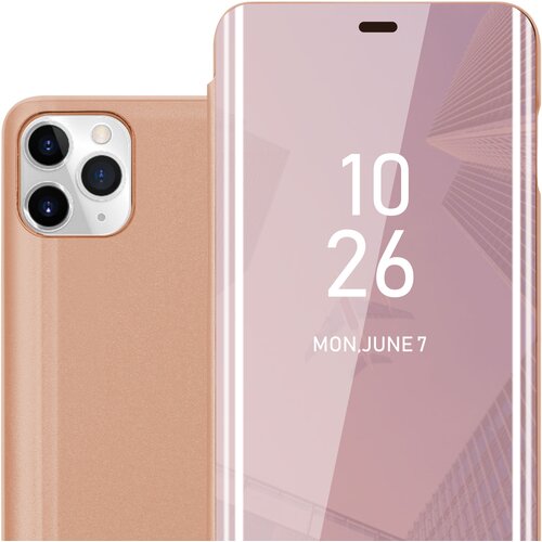 Cadorabo Case, združljiv z Apple v Kunzit Pink - Clear View Zrcalo Zaščitni pokrov s funkcijo stojala 360 stopinj zaščita, (20568688) Cene