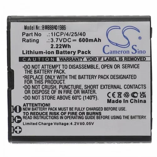 VHBW Baterija za Bea-Fon SL495 / SL595, 600 mAh