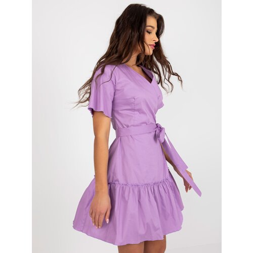 Fashion Hunters Light purple flowing dress with frills Slike