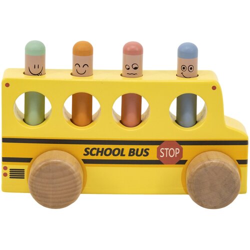 New Classic Toys Pop-up - izskočni zatiči - šolski avtobus Cene