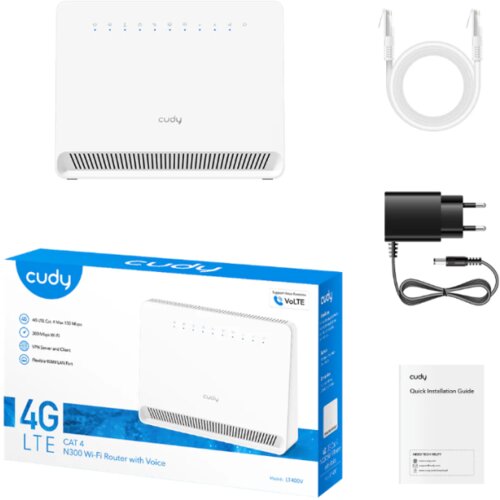 Cudy LT400V Wi-Fi 4G N300 router with voice Slike