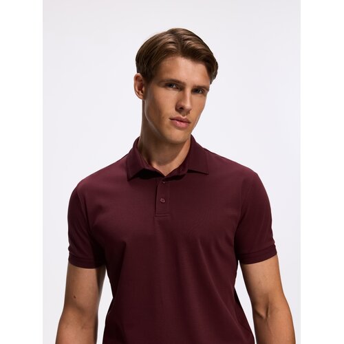 Reserved Pima slim polo majica - boja mahagonija Cijene