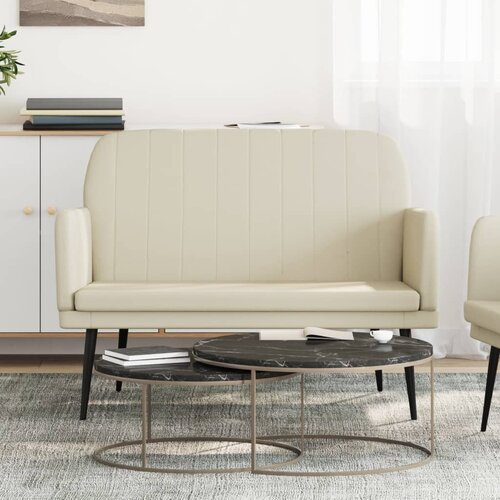 Klupa krem 107 x 80 x 81 cm od umjetne kože Cijene