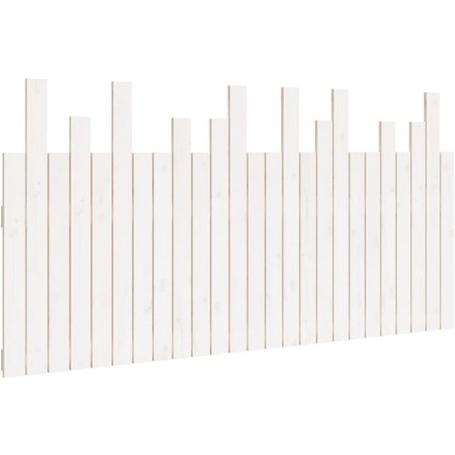  Zidno uzglavlje bijelo 159,5x3x80 cm od masivne borovine Slike