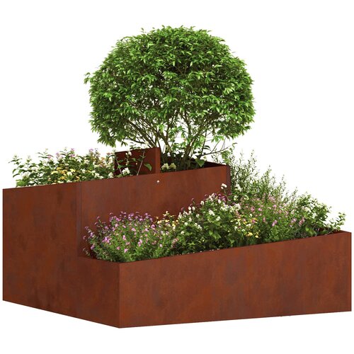  Vrtna saksija Smeđa 80 x 80 x 50 cm Slike