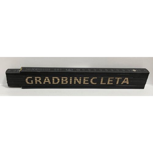 HEKA Zložljiv meter (napis: Gradbinec leta, črne barve, 2 m) Cene