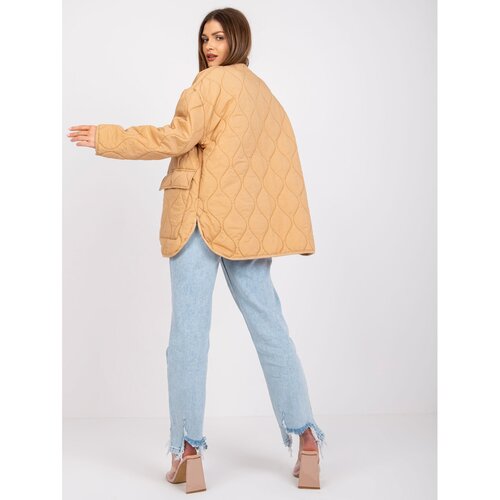 Fashion Hunters Camel quilted women&amp;#039;s jacket Kelly Slike