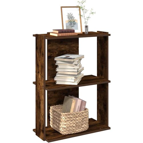 vidaXL Regal za knjige s 3 razine boja hrasta 60x30x80 cm drveni Cene