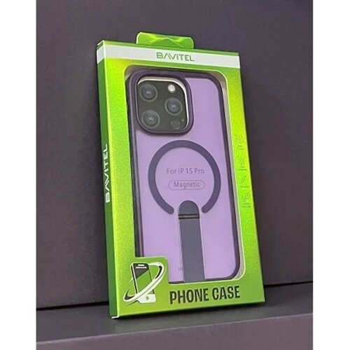  IPhone 15 Pro Bavitel MagSafe sa naslonom ljubičasta Slike