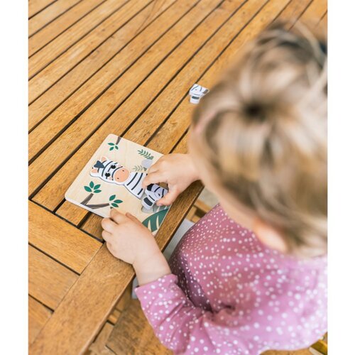 Zopa Wooden Puzzle Small puzzle od drva Zebra 1 kom Slike