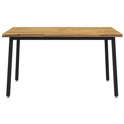  120 x 90 x 75 cm Čvrsto drvo akacije Bijela i crna Pravokutni - Bijela i crna 120 x 90 x 75 cm Živi rub Slike